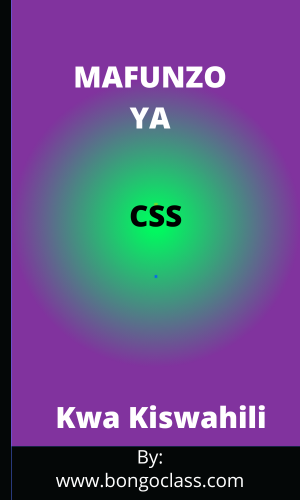 MAFUNZO YA CSS KWA KISWAHILI
